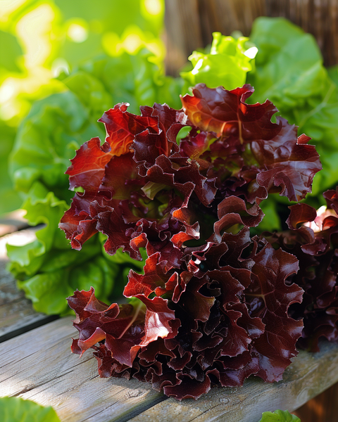 Leaf Lettuce Seeds Red Salad Bowl Organic Lactuca Sativa – SeedsChoice