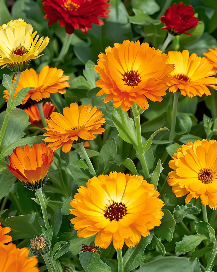 Calendula Officinalis Touch Of Red Mix Calendula Seeds