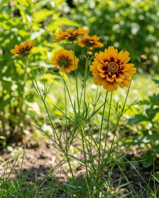 Coreopsis Seeds Organic Coreopsis Tinctoria Annual Tall Mixed Double Butter Daisy