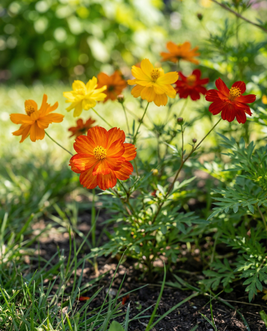 Cosmos Bright Lights Seeds Organic Cosmos Sulphureus Annual Mix