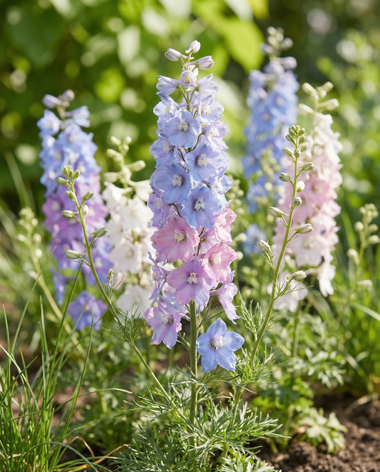 Larkspur Imperial Seeds Organic Delphinium Consolida Annual Flower Mix