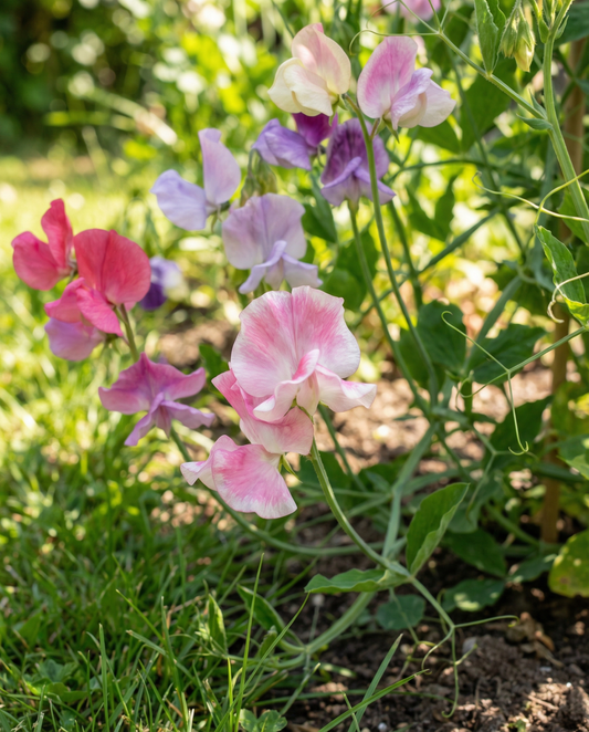 Sweet Pea Seeds Organic Spencer Mixed Lathyrus Odoratus Annual