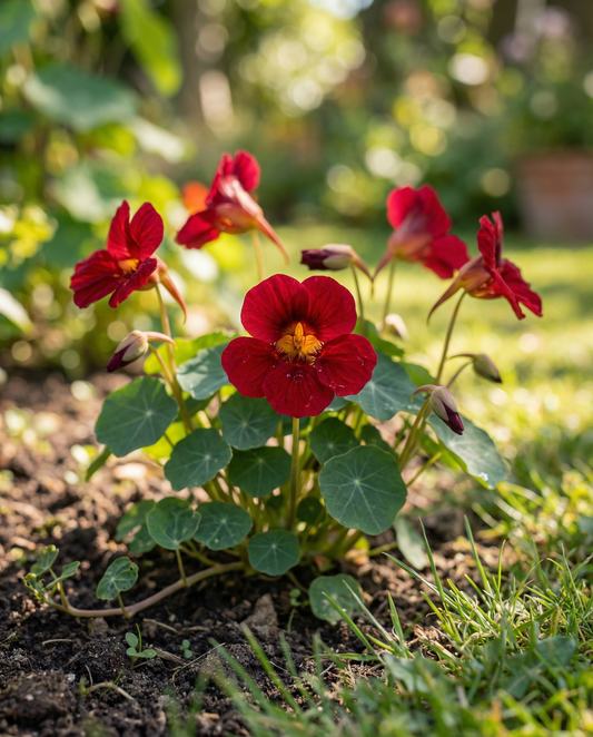 Nasturtium Empress Of India Seeds Organic Tropaeolum Majus Annual