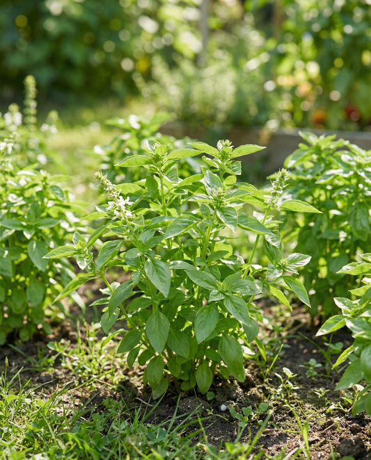 Lemon Basil Seeds Organic Ocimum Basilicum Annual Herb