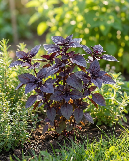 Basil Rosie Seeds Organic Ocimum Basilicum Annual Herb