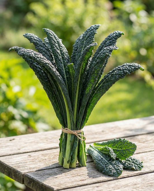 Black Leaf Kale Nero Di Toscana Seeds Organic Brassica Oleracea Annual