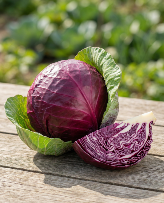 Red Cabbage Seeds Organic Klimaro F1 Brassica Oleracea Annual