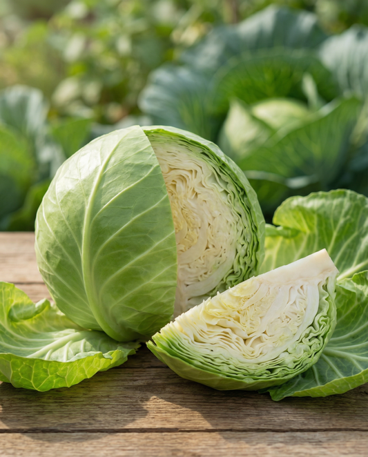 White Cabbage Seeds Organic Drago F1 Brassica Oleracea Annual
