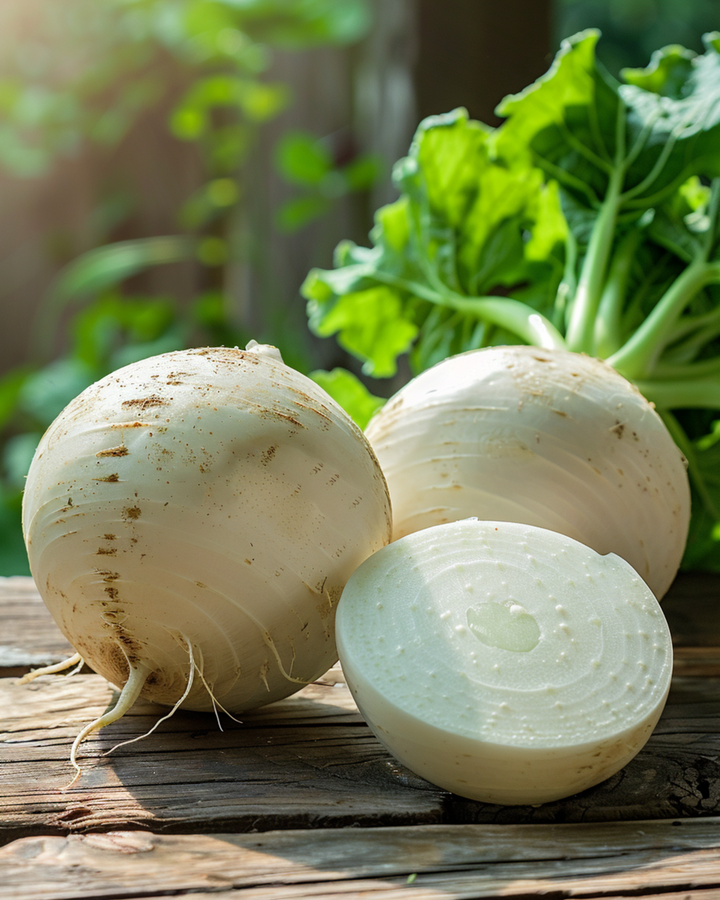 Garden Turnip Seeds Organic Brassica Rapa Platte Witte Mei Annual