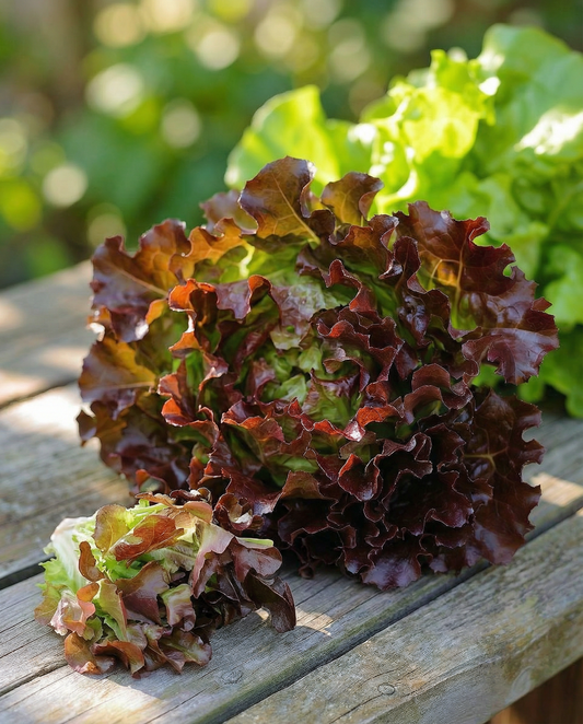 Leaf Lettuce Seeds Red Salad Bowl Organic Lactuca Sativa Annual