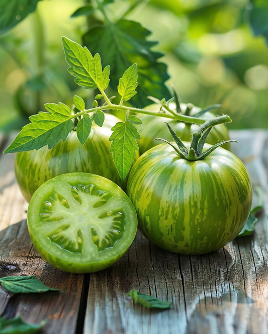 Tomato Green Zebra Seeds Organic Solanum Lycopersicum Annual