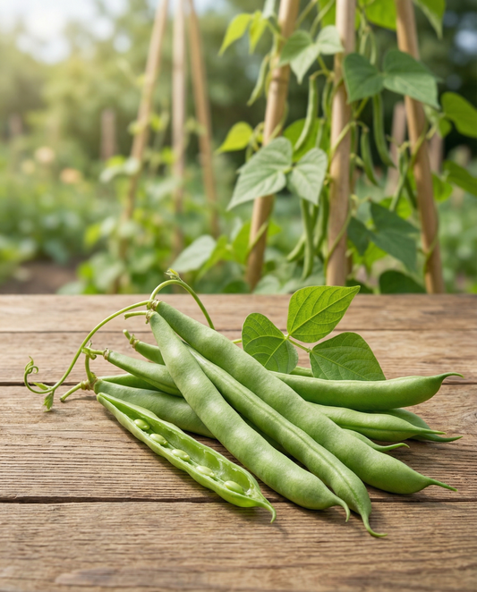 Pole Bean Seeds Neckarkönigin Organic Phaseolus Vulgaris Annual