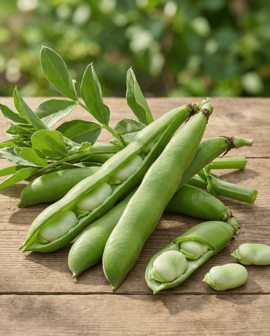 Broad Bean Seeds Organic Vicia Faba Annual Witkiem Variety 50g