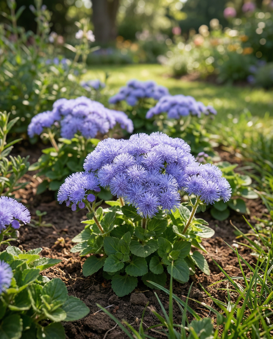 Floss Flower Seeds Ageratum Houstonianum Annual Blue Mink