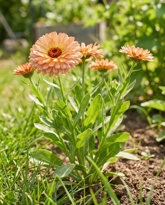 Marigold Touch Of Red Buff Seeds Calendula Officinalis Annual