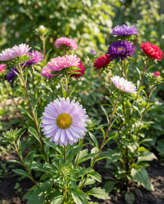 Aster Seeds Callistephus Chinensis Annual Mixed Colours