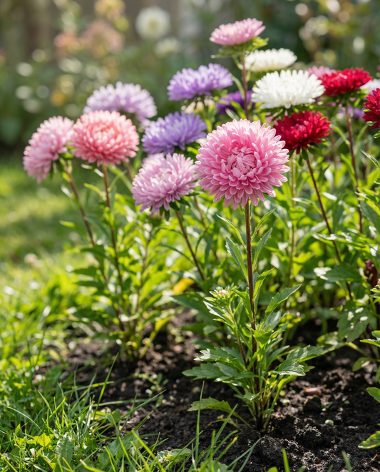 Aster Princess Seeds Callistephus Chinensis Annual Mixed Colors