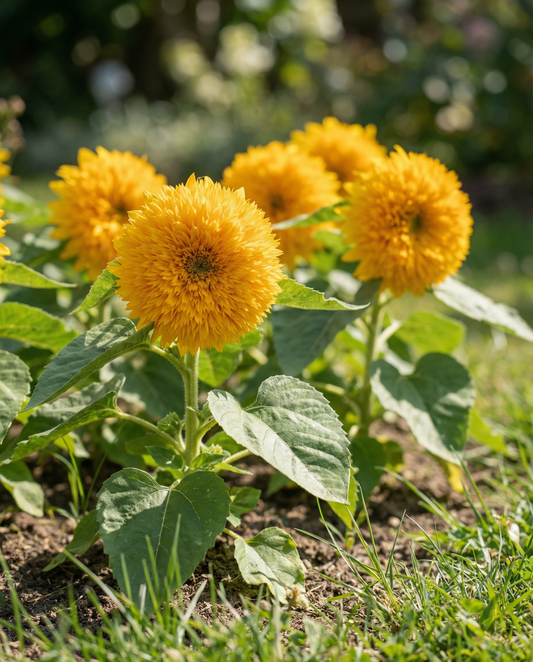 Sunflower Sungold Seeds Helianthus Annuus Annual Double Flowered Dwarf