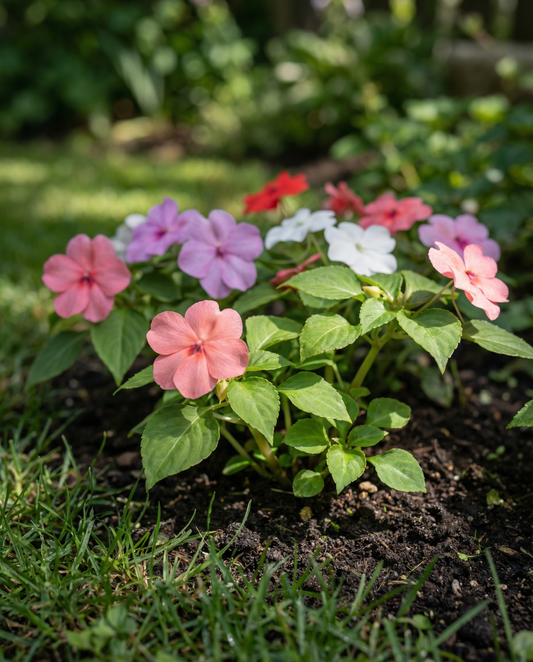 Busy Lizzie Seeds Impatiens Walleriana Baby Mixed Annual Flower