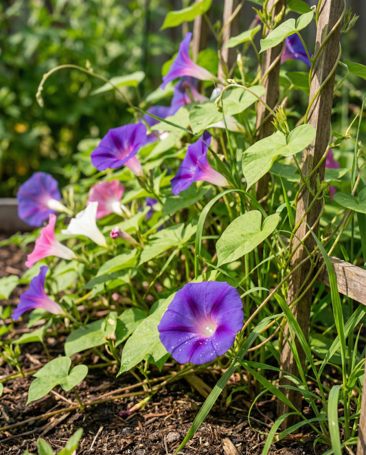 Ipomoea Purpurea Seeds Annual Mixed Colors Climber Flowering Vine