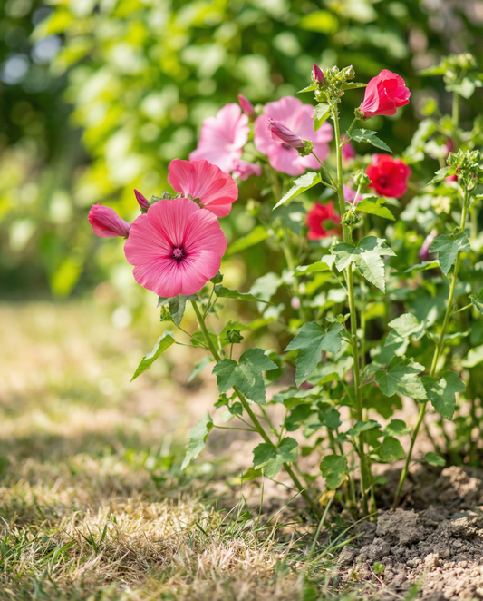 Mallow Seeds Lavatera Trimestris Annual Flowers Pink Red Mix