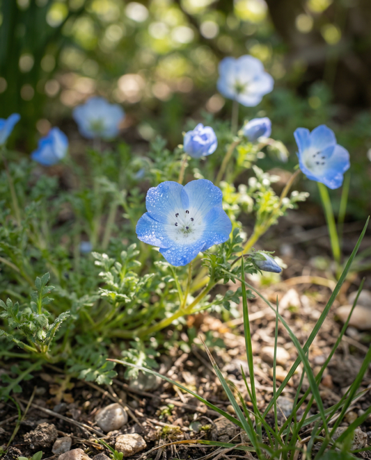 Baby Blue Eyes Seeds Nemophila Menziesii Annual Sky Blue