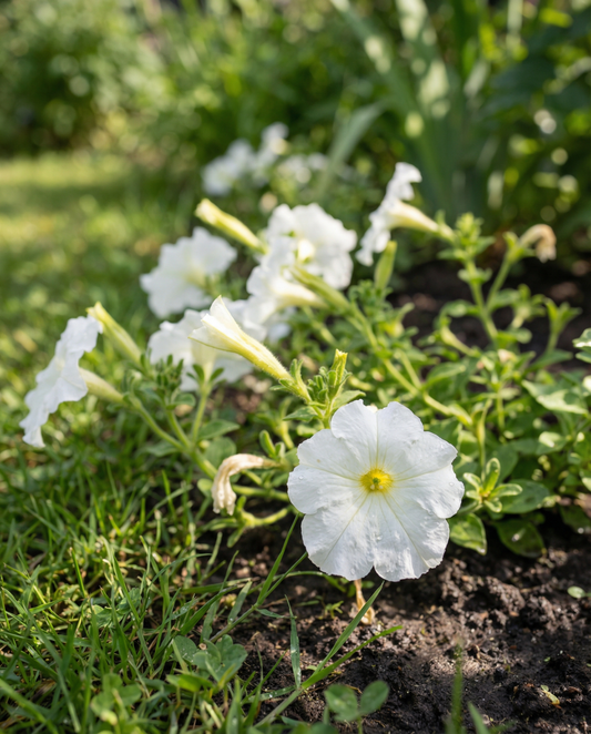 Hanging Petunia Seeds White Ramblin Petunia Hybrida Annual