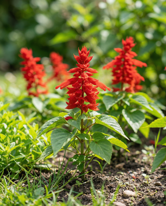 Salvia St. John's Fire Seeds Salvia Splendens Annual Flower