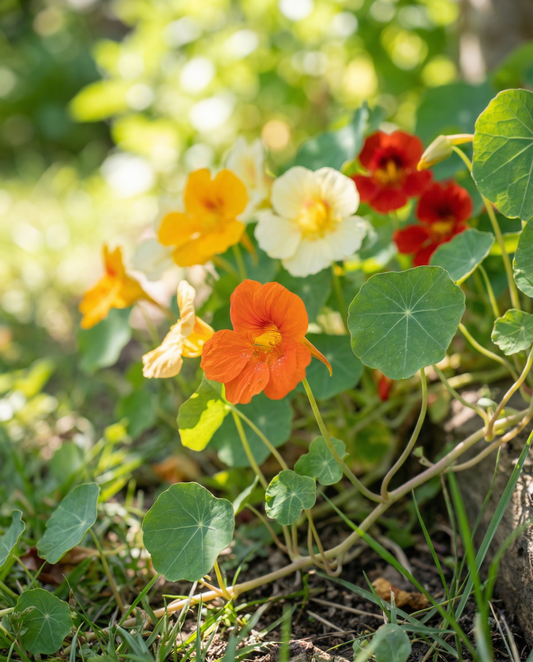 Nasturtium Seeds Tropaeolum Majus Single Flowered Mixed Annual