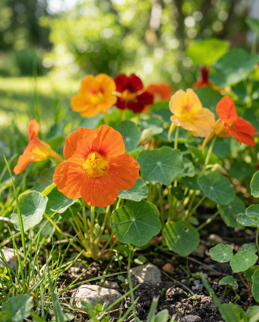 Nasturtium Tom Thumb Seeds Tropaeolum Majus Annual Mix