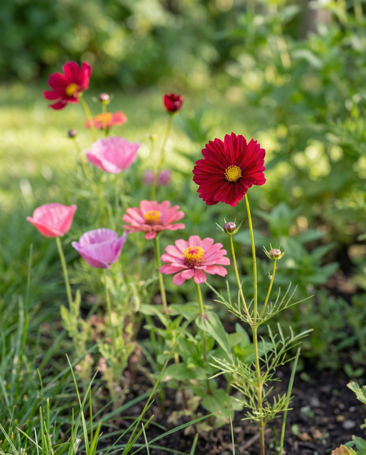 Summerflowers Seeds Pink Red Mix Annual Flower Blend