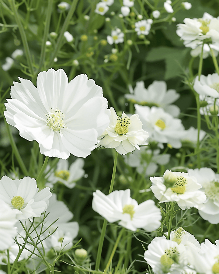 White Summer Flowers Seeds Mix Annual White Blend