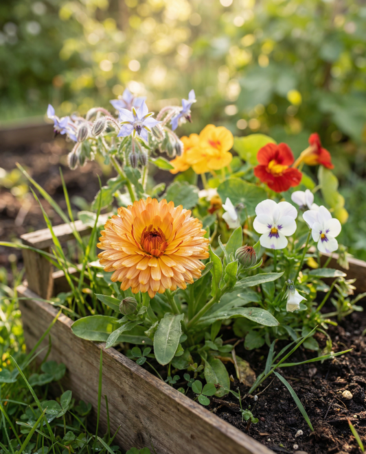 Edible Flower Seeds Annual Mix For Full Sun 40 80 Cm