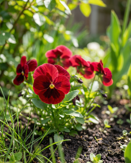 Pansy Red Wing Seeds Viola Wittrockiana Biennial Flower