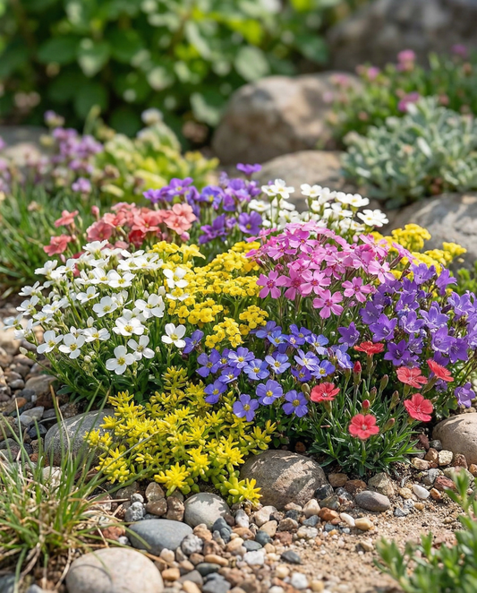 Rock Garden Flowers Seeds Perennial Mix Full Sun 15 25 Cm