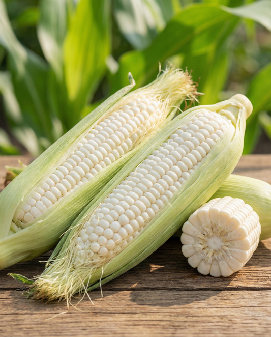 Sweet Corn Seeds Glacial Zea Mays Annual White Kernels