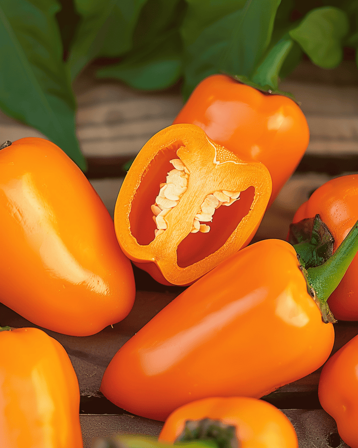 Sweet Pepper Seeds Snacking Mini Orange Annual Capsicum Annuum