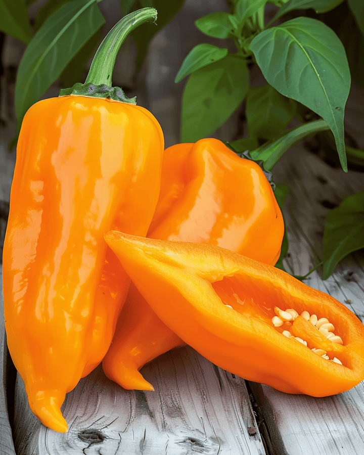 Sweet Pepper Seeds Timia Capsicum Annuum Orange Annual Pointed