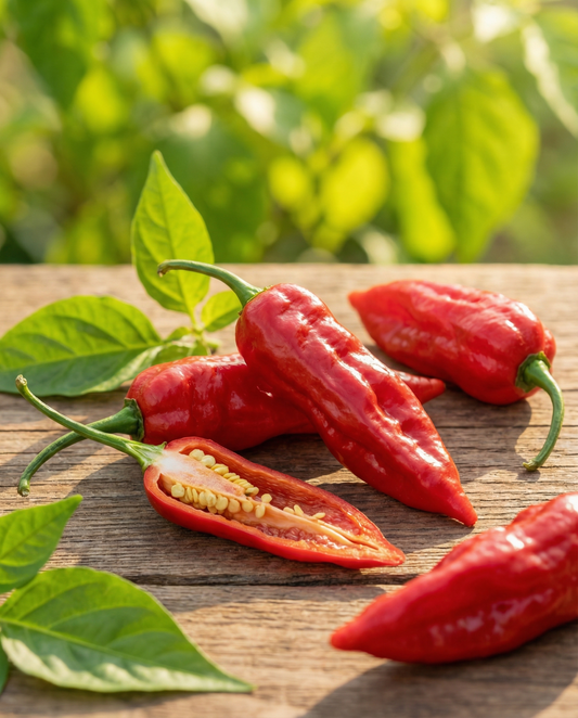 Bhut Jolokia Pepper Seeds Capsicum Chinense Annual Red Variety
