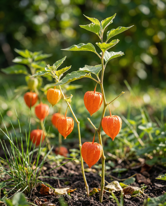 Chinese Lantern Seeds Physalis Alkekengi Perennial Flower Orange Pods