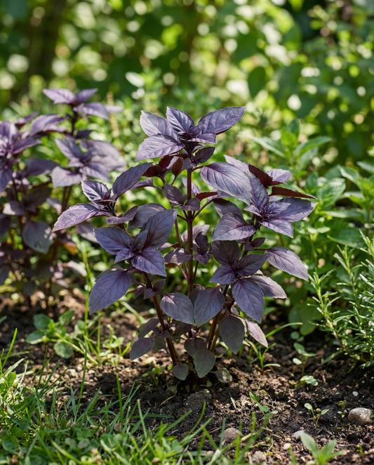Basil Dark Opal Seeds Ocimum Basilicum Annual Herb