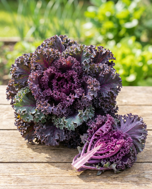 Curly Kale Scarlet Seeds Brassica Oleracea Annual Vegetable Variety