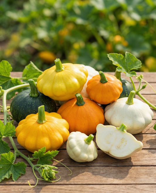 Patisson Squash Seeds Cucurbita Pepo Annual Colour Mix