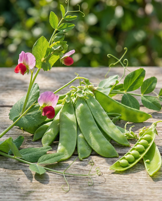 Sugar Peas Seeds Pisum Sativum Annual Grijze Roodbloeiende