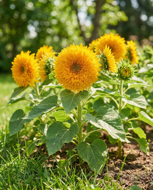 Sunflower Seeds Sungold Double Helianthus Annuus Annual Dwarf Variety