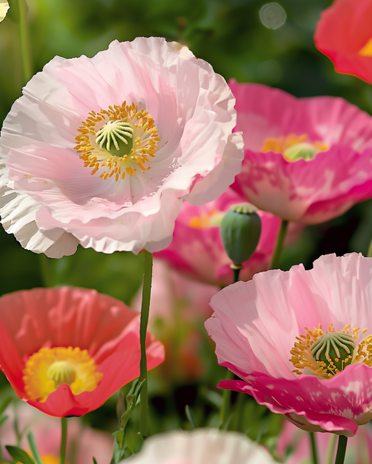 Shirley Poppy Seeds Papaver Rhoeas Annual Mixed Colours 75cm