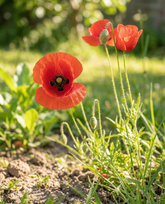 Corn Poppy Seeds Papaver Rhoeas Annual Red Flowers
