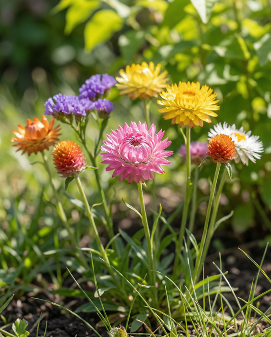Everlasting Flowers Seeds Annual Mix For Dried Bouquets Colourful