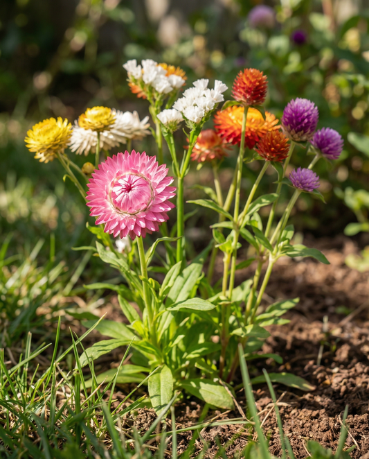 Everlasting Flowers Seeds Annual Mix For Dried Bouquets 5g