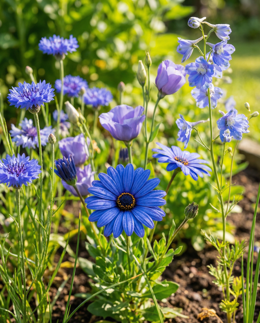 Summerflowers Seeds Royal Blue Annual Flower Mix